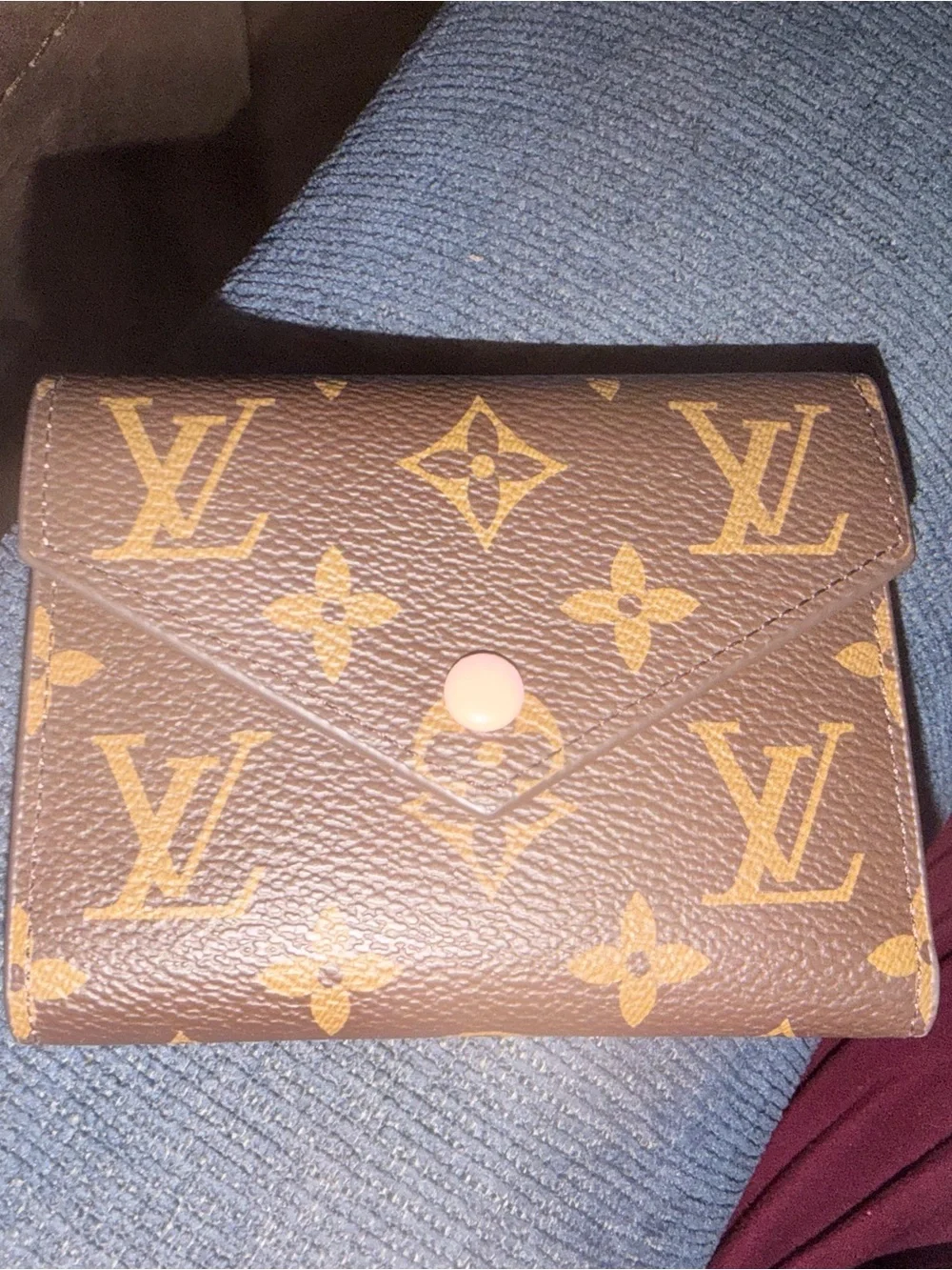 Louis Vuitton Monogram Envelope Card Holder in Brown and Gold